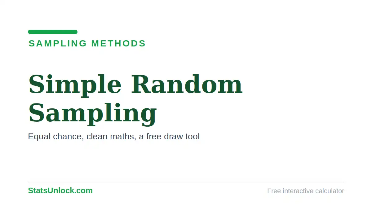 simple random sampling